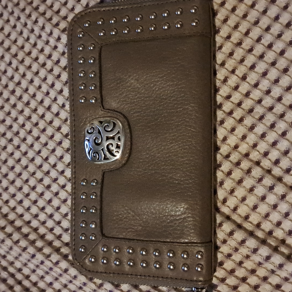 Brighton Champagne Soft Leather Silver Studded Wallet